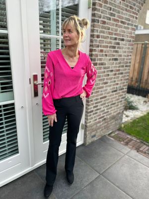 Foto van Geborduurde blouse celine roze 